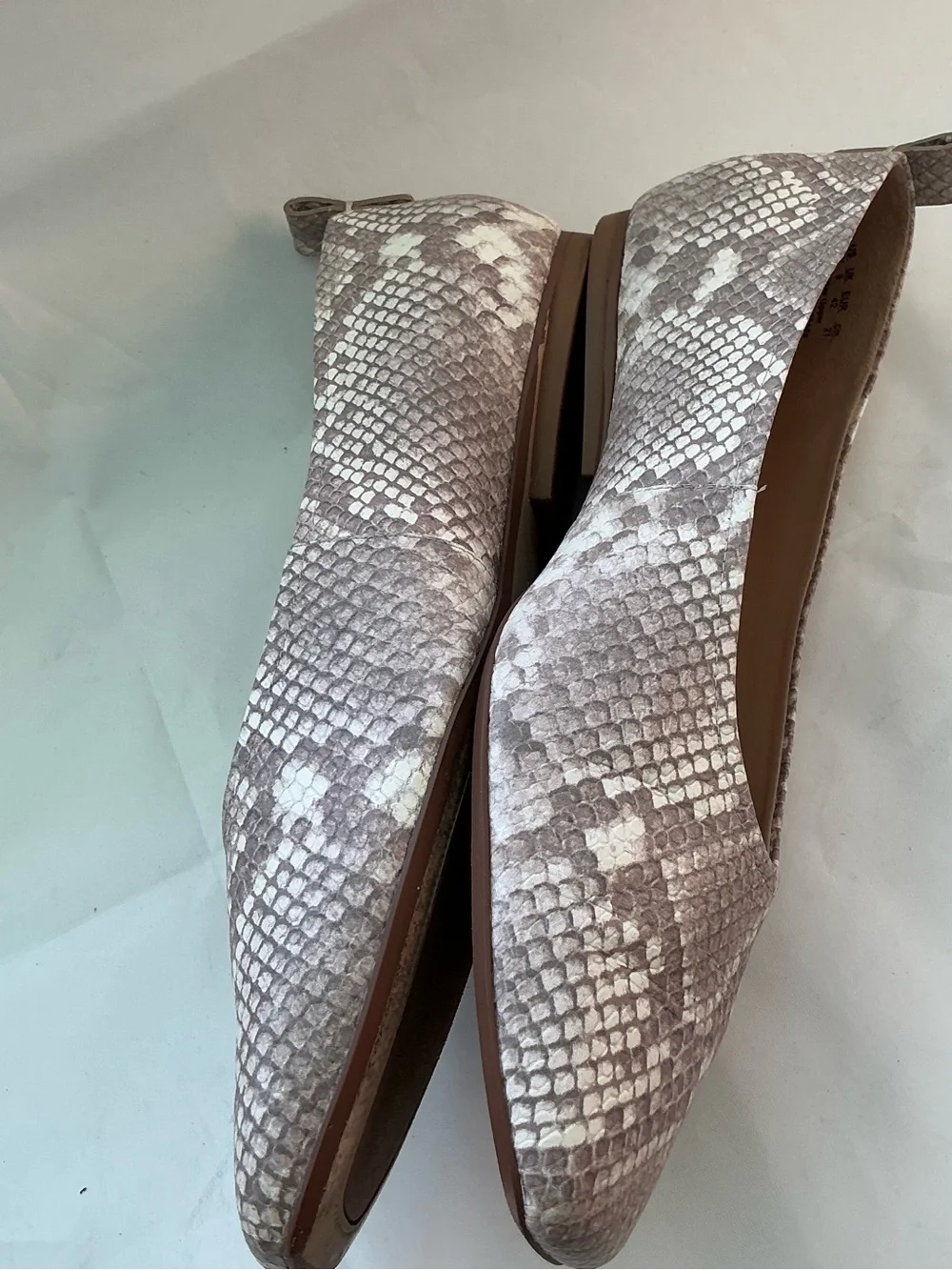 Naturalizer 27 Edit Carla Pattern Leather Women's Snake-Print SlipOn Flats Sz11W